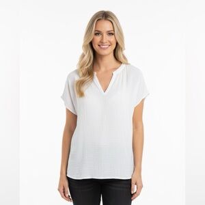 Vince Camuto size large white cotton top